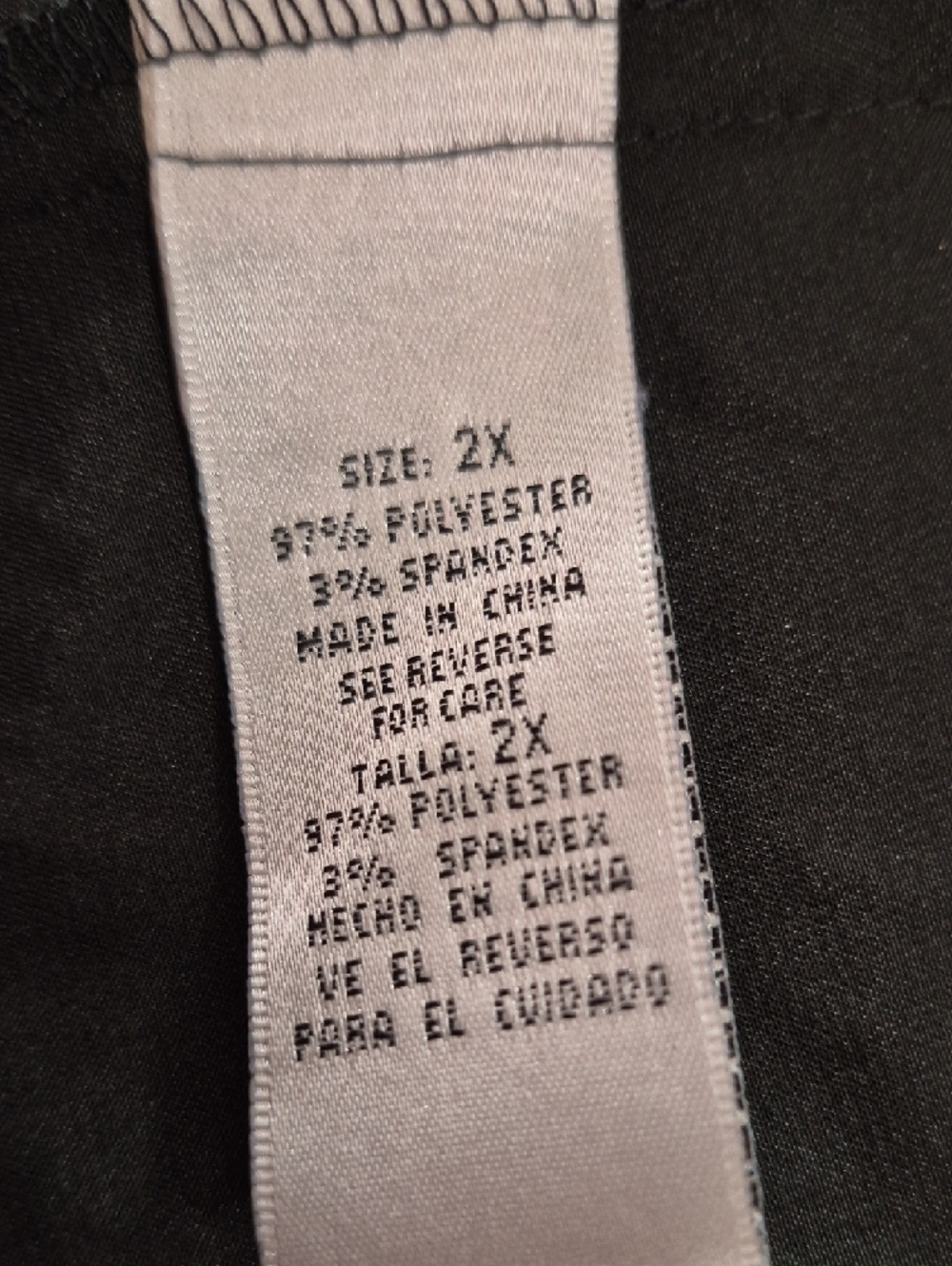 97% Polyester Button-Front Blouse in Black - Picture 11 of 13